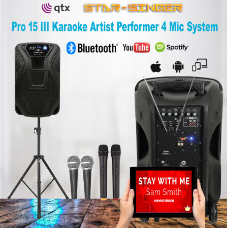 Karaoke Machine with Bluetooth Party Starter 15